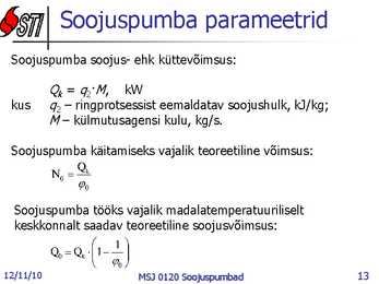 Soojuspumbad Konspekt #13