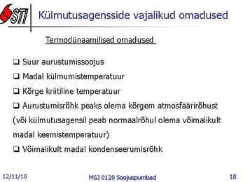 Soojuspumbad Konspekt #18