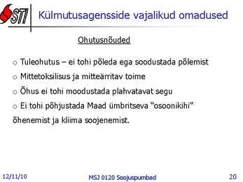 Soojuspumbad Konspekt #20