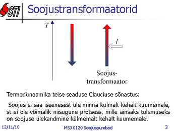 Soojuspumbad Konspekt #3