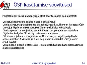Soojuspumbad Konspekt #74