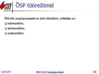 Soojuspumbad Konspekt #80