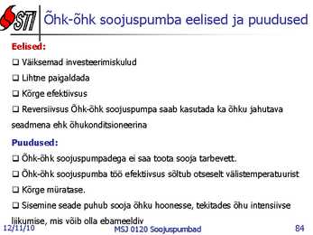 Soojuspumbad Konspekt #84
