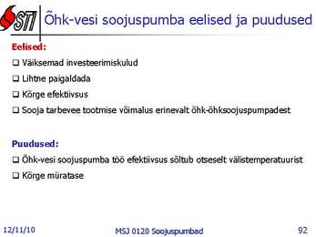Soojuspumbad Konspekt #92