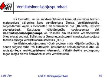 Soojuspumbad Konspekt #93