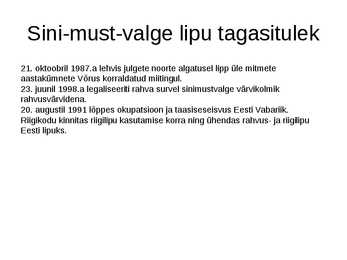 Eesti lipu lugu #13