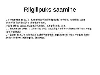 Eesti lipu lugu #8