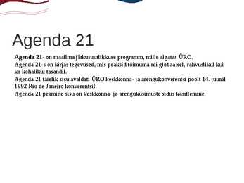 Säästev areng ja keskkonnapoliitika #6