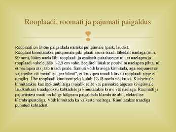 Pilliroog soojustusmaterjalina #6