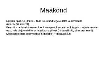 Valitsus ja kohalik omavalitsus #16