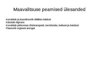 Valitsus ja kohalik omavalitsus #17