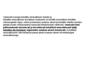 Valitsus ja kohalik omavalitsus #19