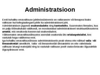 Valitsus ja kohalik omavalitsus #28
