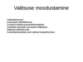 Valitsus ja kohalik omavalitsus #4
