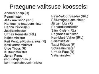 Valitsus ja kohalik omavalitsus #8