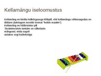 Kellamäng #2