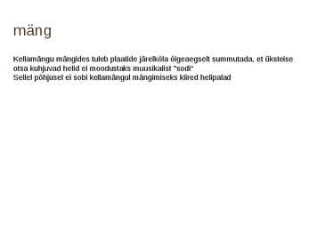 Kellamäng #5