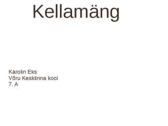 Kellamäng