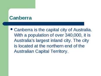 Canberra - PowerPoint presentation #2