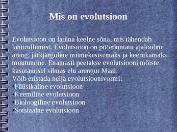 Evolutsioon #3