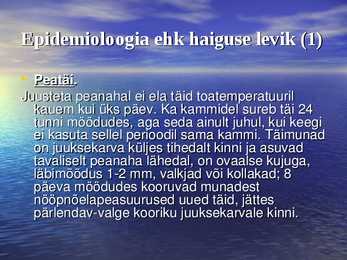 PARASITAARSED NAHAHAIGUSED - SÜGELISED JA TÄID #16