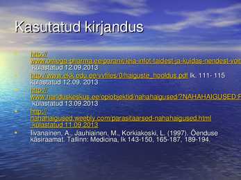 PARASITAARSED NAHAHAIGUSED - SÜGELISED JA TÄID #24