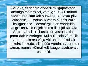 Silmalihaste treenimine #16
