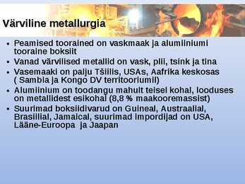 Maailma ühiskonnageograafia-Metallurgia #12