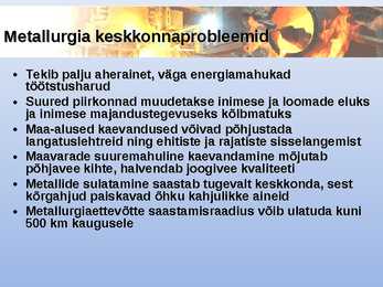 Maailma ühiskonnageograafia-Metallurgia #15