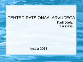 Tehted ratsionaalarvudega