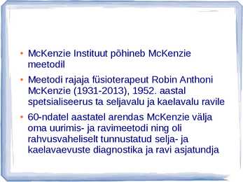 McKenzie Instituut #2
