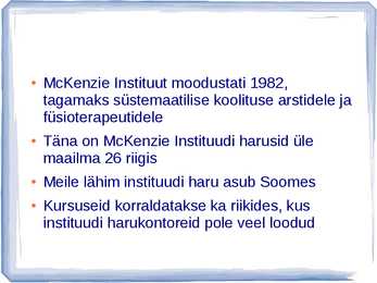 McKenzie Instituut #3
