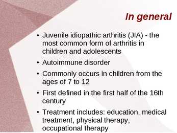 Juveniilne idiopaatiline artriit ja füsioteraapia #2