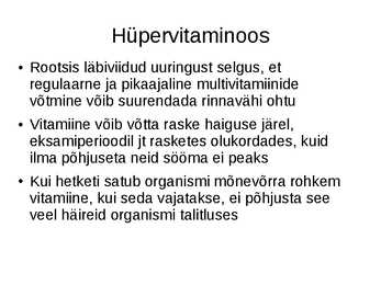 Mis on vitamiinid #12