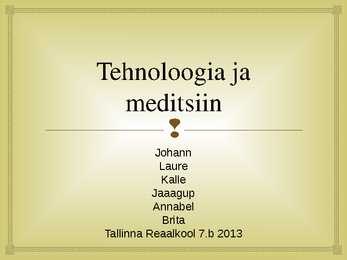 Tehnoloogia ja meditsiin