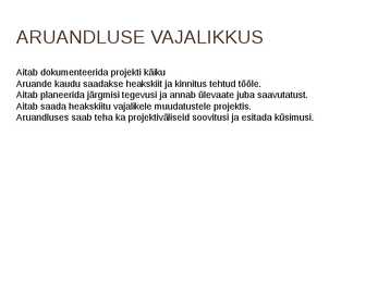 PROJEKTI ARUANDLUS #2