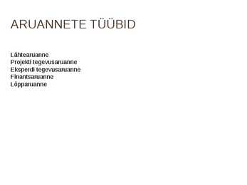 PROJEKTI ARUANDLUS #4