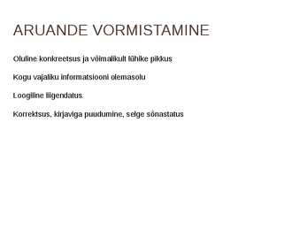 PROJEKTI ARUANDLUS #6
