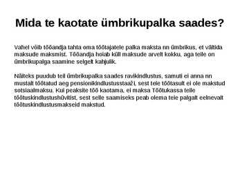 Tarbimine ja säästmine #14