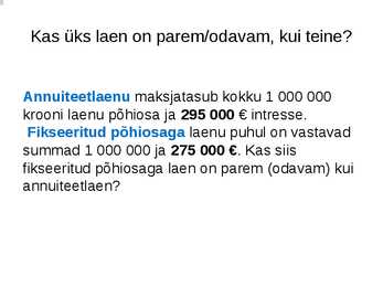 Tarbimine ja säästmine #28