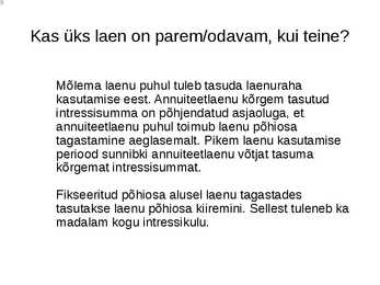Tarbimine ja säästmine #29