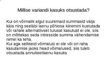 Tarbimine ja säästmine #30
