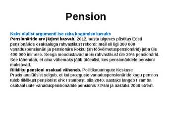 Tarbimine ja säästmine #36