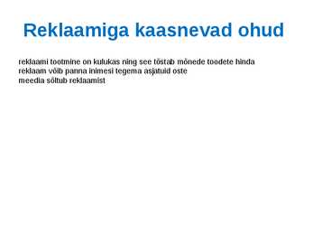 Tarbimine ja säästmine #8