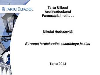 Euroopa farmakopöa-saamislugu ja sisu