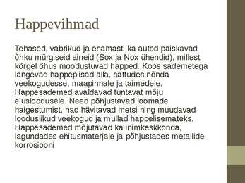 Ökoloogilised globaalprobleemid #9