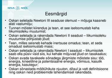 Newtoni seadused #2