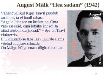 Kirjanduselu 1922-1940 #19