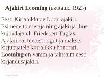 Kirjanduselu 1922-1940 #5