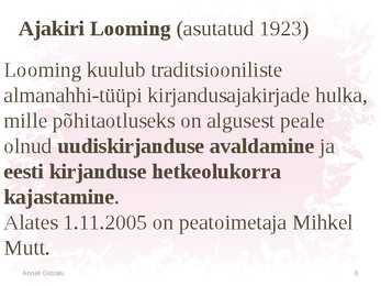 Kirjanduselu 1922-1940 #6